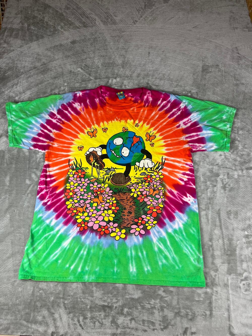 Teenage Brand Tie Dye Earth Graphic Tee XL Streetwear